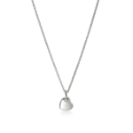 Elegant silver heart necklace with a delicate chain, perfect for any occasion or thoughtful gift.