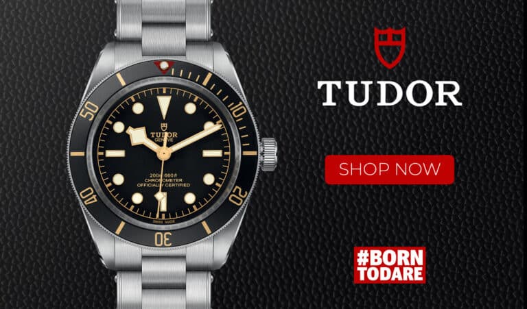 Elegant Tudor watch with stainless steel bracelet and black dial, perfect for style and durability.