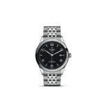Elegant Tudor watch with stainless steel case, black dial, and automatic movement for timeless style.