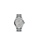 Elegant Tudor wristwatch with stainless steel and rose gold accents, blending style and functionality.
