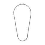 Elegant minimalist silver necklace with interwoven links, perfect for any occasion.