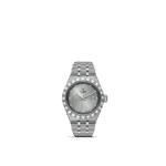 Tudor stainless steel watch with elegant silver dial and functional date display.