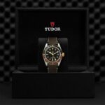 Tudor luxury watch in elegant black box, showcasing stunning design and craftsmanship.