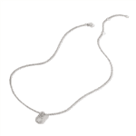 Elegant silver necklace with teardrop pendant and sparkling stones, perfect for any occasion.