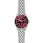 Tudor diving watch featuring a stylish burgundy dial and durable stainless steel case.