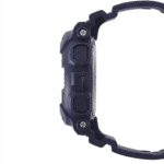 Durable navy blue digital wristwatch designed for outdoor activities and rugged use.