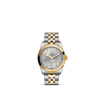 Tudor luxury watch in stainless steel and gold with diamond markers and chronometer certification.