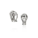 Polished silver loop earrings with modern design and elegant craftsmanship, perfect for any occasion.