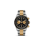 Tudor chronograph watch with stainless steel and gold details, ideal for sporty elegance.