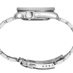 Stainless steel dive watch with polished case and durable bracelet for style and functionality.