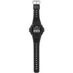 Modern digital wristwatch with NASA branding, black rubber strap, sporty design, and clear display.