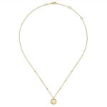 Elegant gold necklace with a cross pendant, perfect for casual and formal occasions.