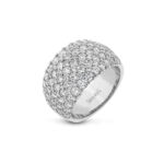 Exquisite diamond pave ring in white gold, showcasing luxurious craftsmanship and timeless elegance.