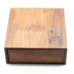 Elegant wooden box with drawer, crafted by Carbon Shaving Co. for stylish storage solutions.