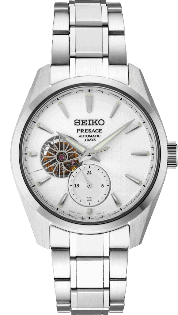 Seiko Presage automatic watch with elegant design and intricate tourbillon perfection.