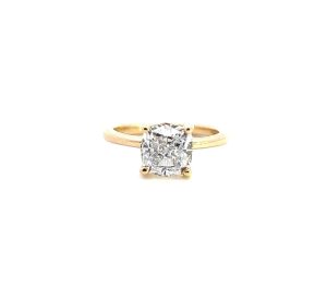 14 Kt Yellow Gold 4 Prong Solitaire Diamond Engagement Ring