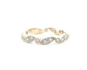 14kt yellow gold milgrian edge fancy diamond band