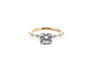 14kt Two Tone diamond semimounting