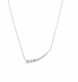 Lady's 18K White Gold Lunado Forevermark Diamond Necklace