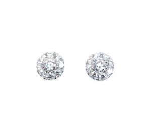 Elegant stud earrings adorned with sparkling stones, perfect for any occasion.