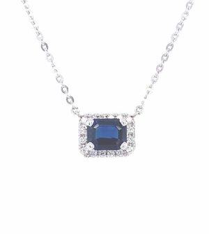 Sapphire 18K White Gold Fashion Necklace