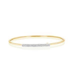 Elegant gold bracelet with shimmering gemstones, perfect for any occasion.