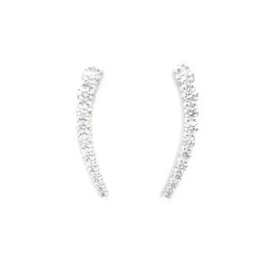 14kt White Gold Diamond Ear Climbers
