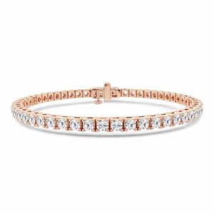 Elegant rose gold bracelet with vibrant gemstones, perfect for any occasion or jewelry collection.