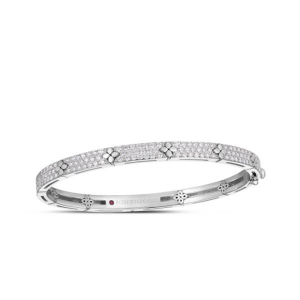 Elegant diamond bangle bracelet by Roberto Coin, showcasing timeless beauty and sophisticated design.
