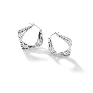 Bamboo Twisted Hoop Earring