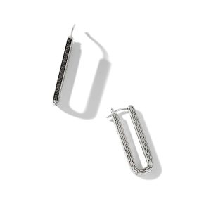 Carved Chain Hoop Earring