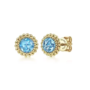 Gabriel-14K-Yellow-Gold-Round-Blue-Topaz-with-Beaded-Frame-Stud-Earrings_EG13996Y4JBT-1