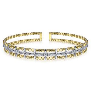 Gabriel-14K-Yellow-and-White-Gold-Bujukan-Bead-Cuff-Bracelet-with-Inner-Diamond-Channel_BG4323-62M45JJ-1
