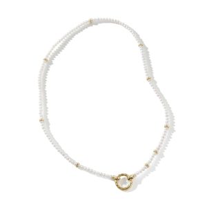 Pearl Amulet Connector Necklace