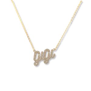 14kt yellow gold "Gigi" diamond necklace