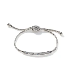 Pull Through Rainbow Moonstone Station Bracelet