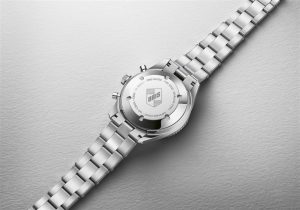 Sleek ORIS stainless steel watch with chronograph features, showcasing exquisite craftsmanship and luxury design.