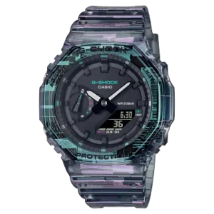 Stainless Steel Iridescent Digital Analog G-Shock Watch GA2100NN-1A