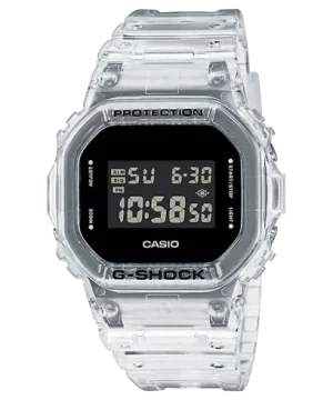 Stainless Steel/Clear Resin Black Digital G-Shock Watch DW5600SKE-7