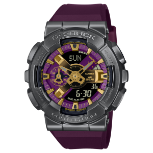 Purple With Gold Accents Index Dial/Digital 110 Series G-Shock Watch GM110CL-6A