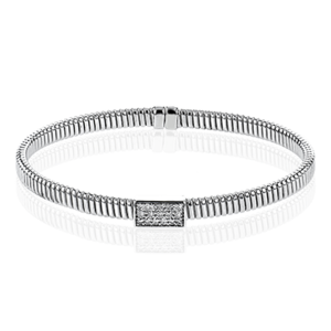 BANGLE BRACELET IN 18K GOLD WITH DIAMONDS