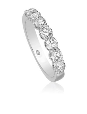 White 18 KT Diamond Wedding Band