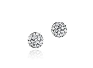Infinity Micro Stud Earrings – 14K White Gold