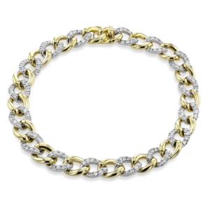 CHAIN NECKLACE IN 18K GOLD WITH DIAMONDS