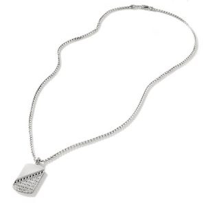 Sterling Silver Classic Chain Dog Tag Pendant