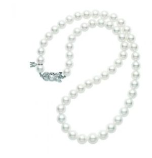 18KT White Gold 20" Pearl Strand
